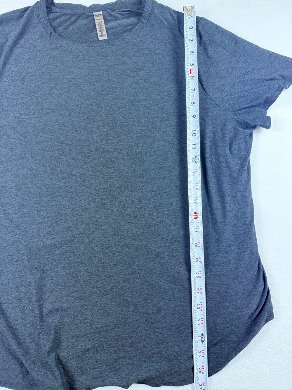 BEYOND YOGA Blue Gray Short Sleeve Active Tee T-Shirt Top Size 2X Plus - Picture 5 of 7